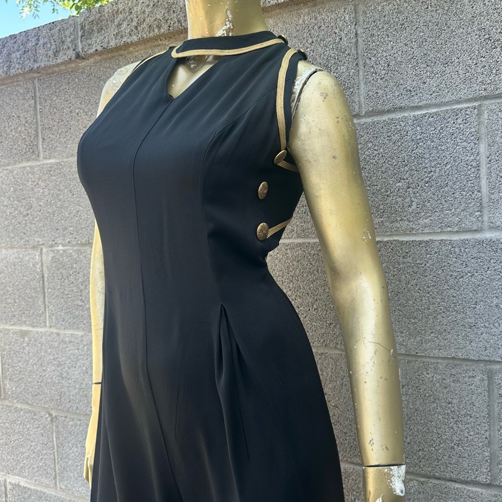 Vintage BB/COLLECTIONS CRISS-CROSS BACK CROPPED Jumpsuit 32” bust, 24” waist - Picture 5 of 13